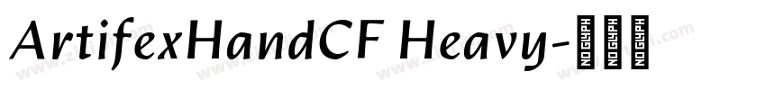 ArtifexHandCF Heavy字体转换